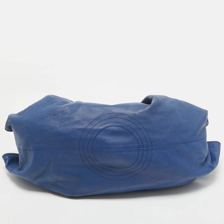 Pre Owned Loewe Blue Leather Aire Hobo