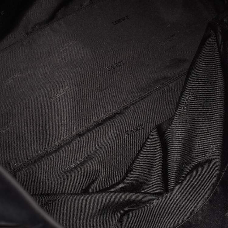 Pre Owned Loewe Black Coated Canvas Shopper Tote