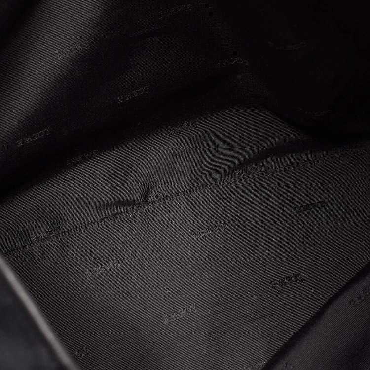 Pre Owned Loewe Black Coated Canvas Shopper Tote