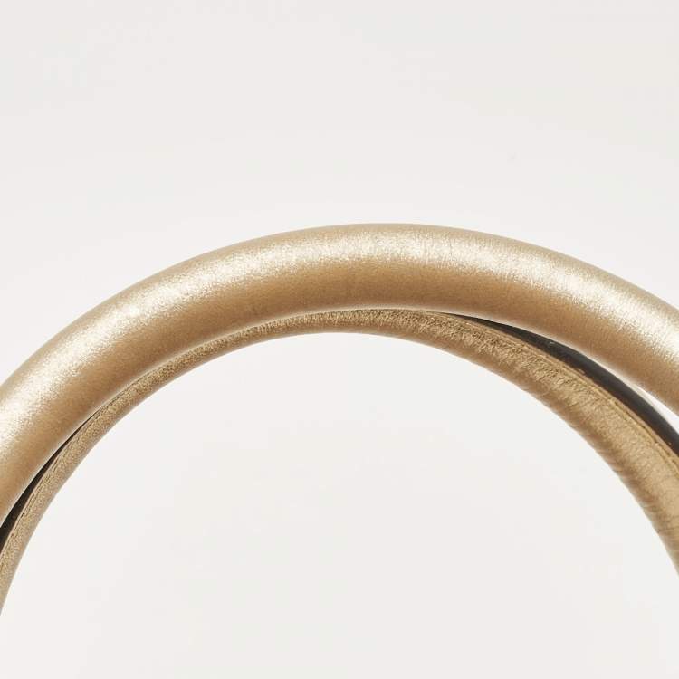 Pre Owned Loewe Gold Leather Amazona 36 Satchel