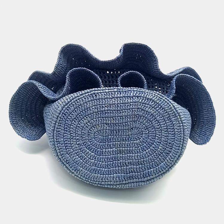 Pre Owned Loewe Raffia Balloon Ruffle Bag