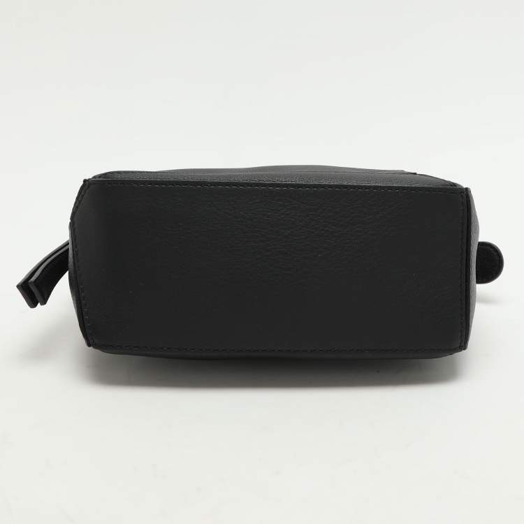 Pre Owned Loewe Black Leather Mini Puzzle Shoulder Bag