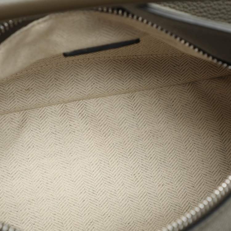Pre Owned Loewe Olive Green Leather Small Puzzle Shoulder Bag