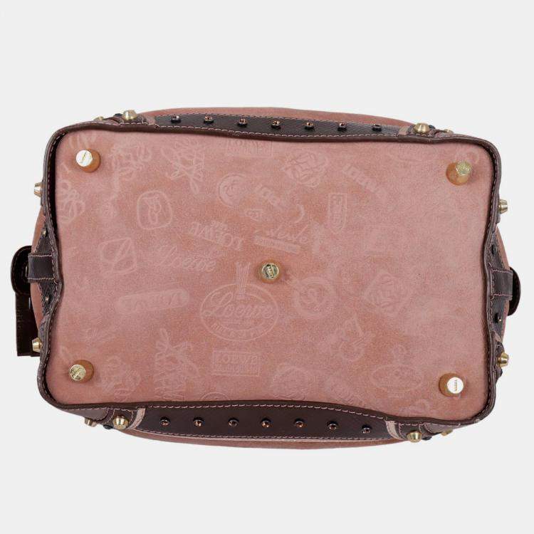 Pre Owned Loewe Suede 160 Aniversario Fiel A La Piel Bag