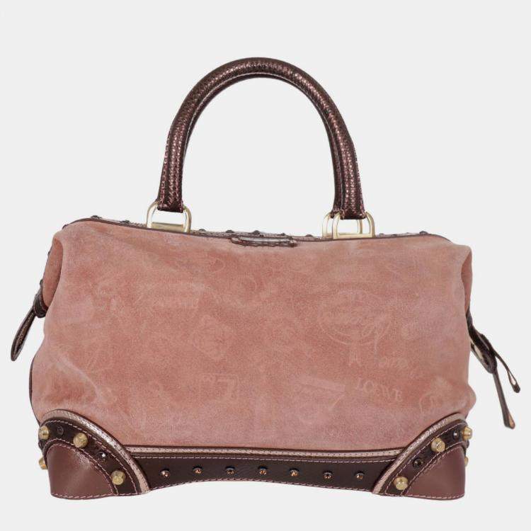 Pre Owned Loewe Suede 160 Aniversario Fiel A La Piel Bag