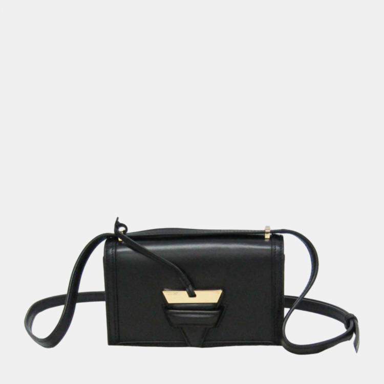 Pre Owned Loewe Black Barcelona mini Leather Shoulder Bag