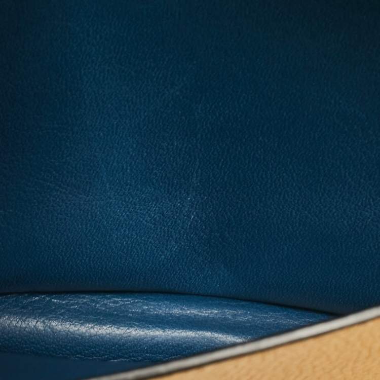 Pre Owned Loewe Mustard/Brown Leather Flap Wallet on Chain