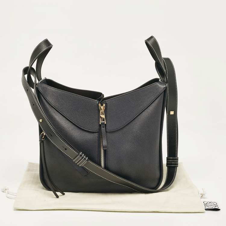 Pre Owned Loewe Black Leather Small Hammock Bag