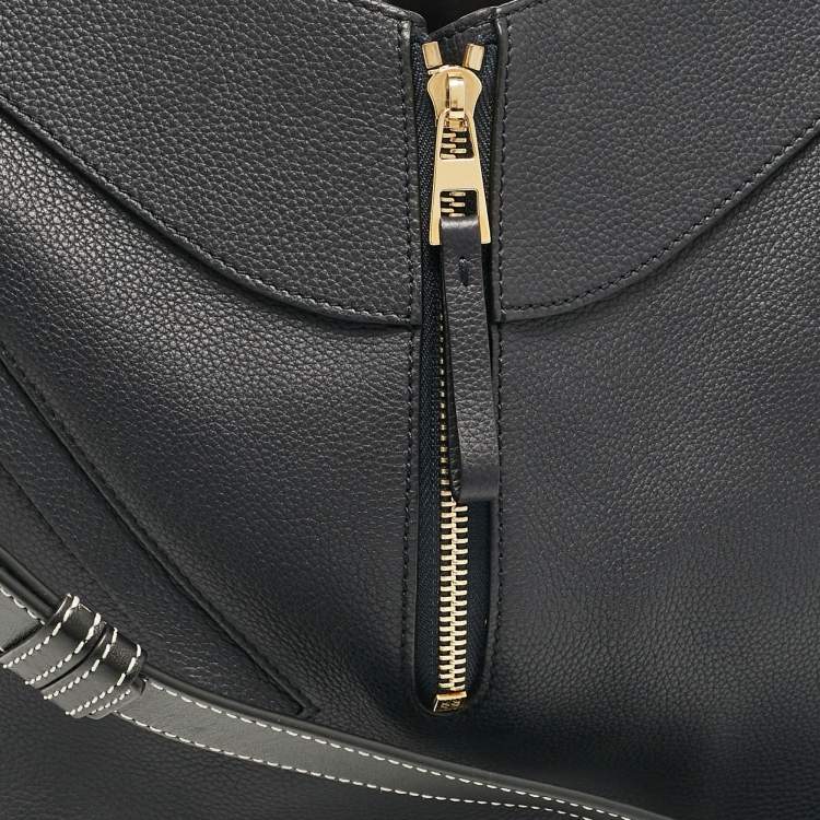 Pre Owned Loewe Black Leather Small Hammock Bag