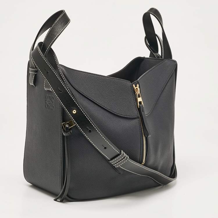 Pre Owned Loewe Black Leather Small Hammock Bag