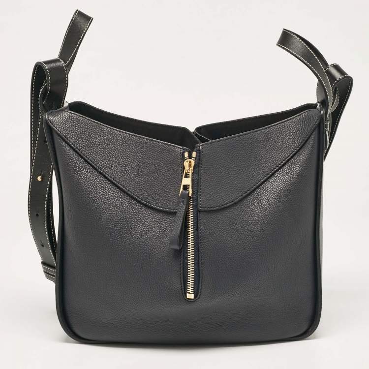 Pre Owned Loewe Black Leather Small Hammock Bag