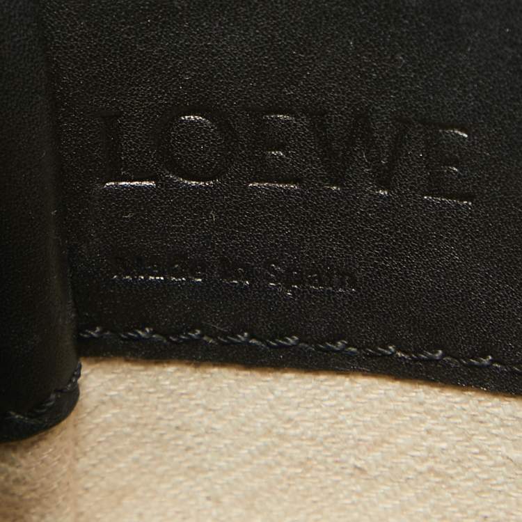 Pre Owned Loewe Black Leather Mini Hammock Drawstring Shoulder Bag