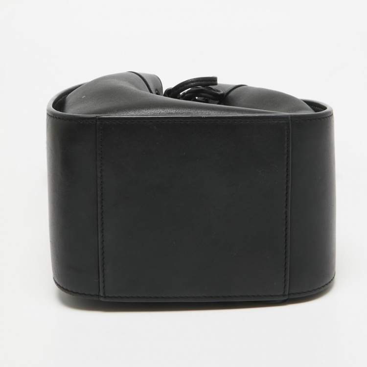 Pre Owned Loewe Black Leather Mini Hammock Drawstring Shoulder Bag