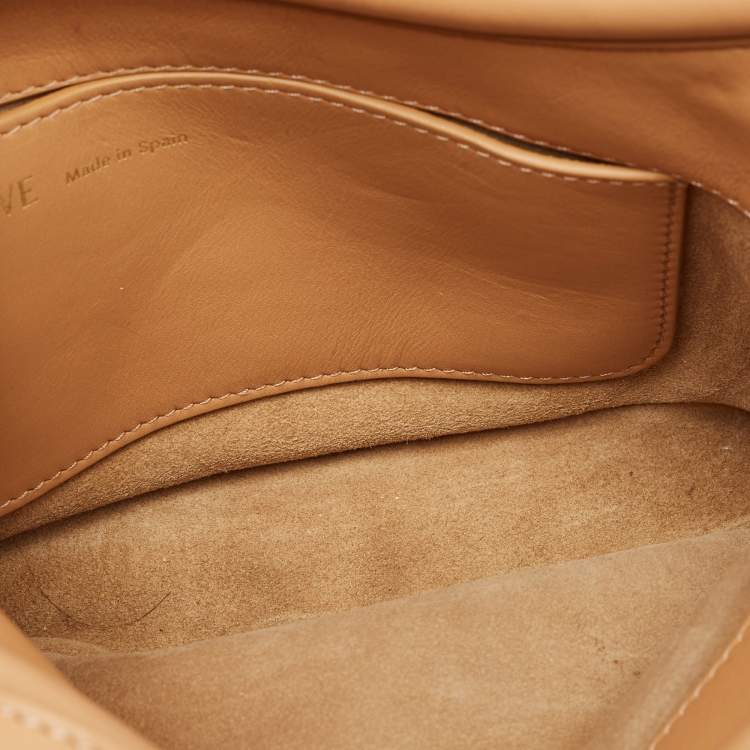 Pre Owned Loewe Beige Leather Paseo Shoulder Bag