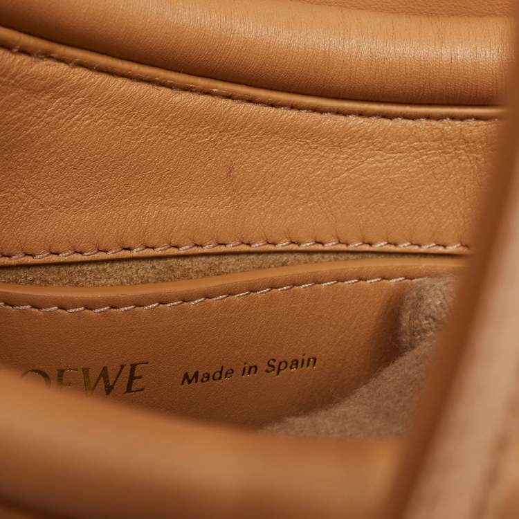 Pre Owned Loewe Beige Leather Paseo Shoulder Bag