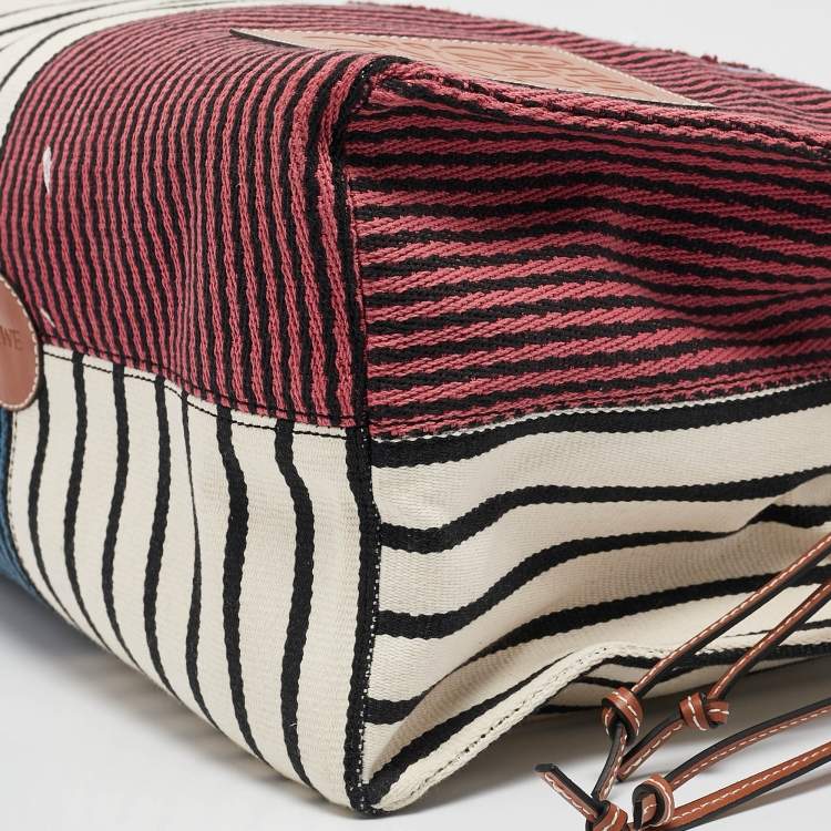 Pre Owned Loewe x Paula's Ibiza Multicolor Stripe Cushion Tote