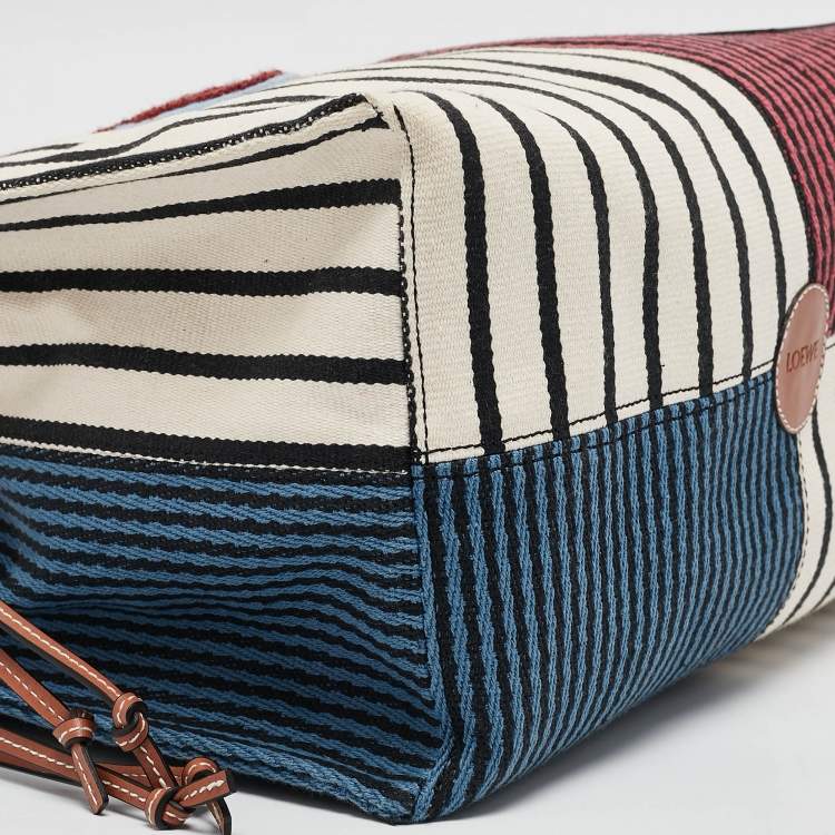 Pre Owned Loewe x Paula's Ibiza Multicolor Stripe Cushion Tote