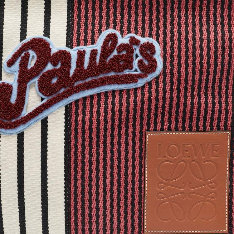 Pre Owned Loewe x Paula's Ibiza Multicolor Stripe Cushion Tote