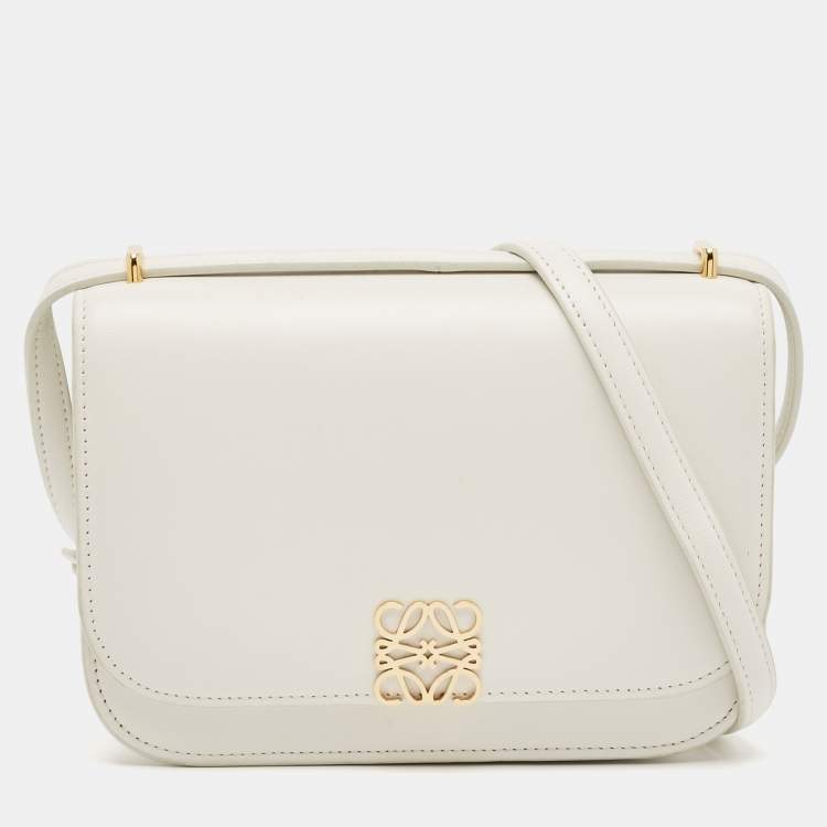 Loewe White Leather Small Goya Flap Shoulder Bag Loewe | TLC