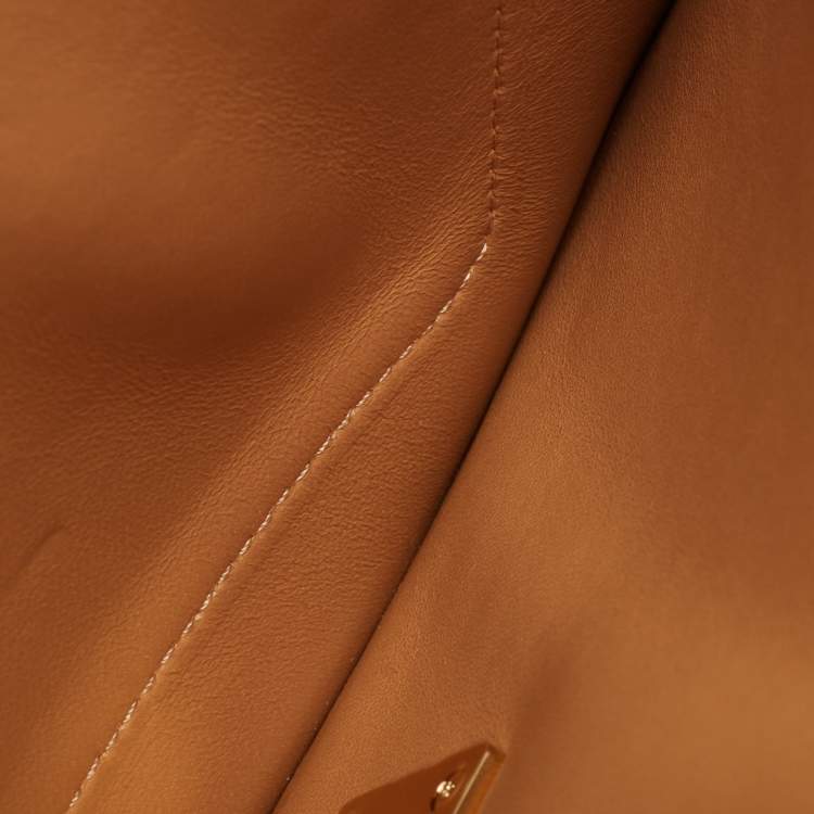 Pre Owned Loewe White Leather Small Goya Flap Shoulder Bag