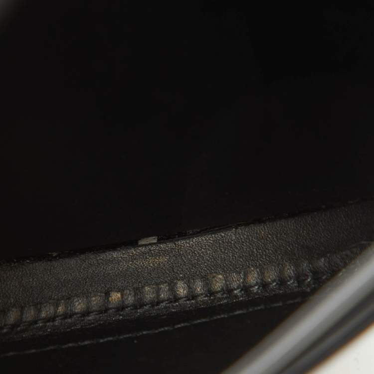 Pre Owned Loewe Black Leather Small Heel Crossbody Bag