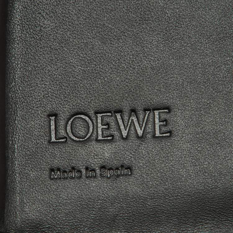 Pre Owned Loewe Black Leather Small Heel Crossbody Bag