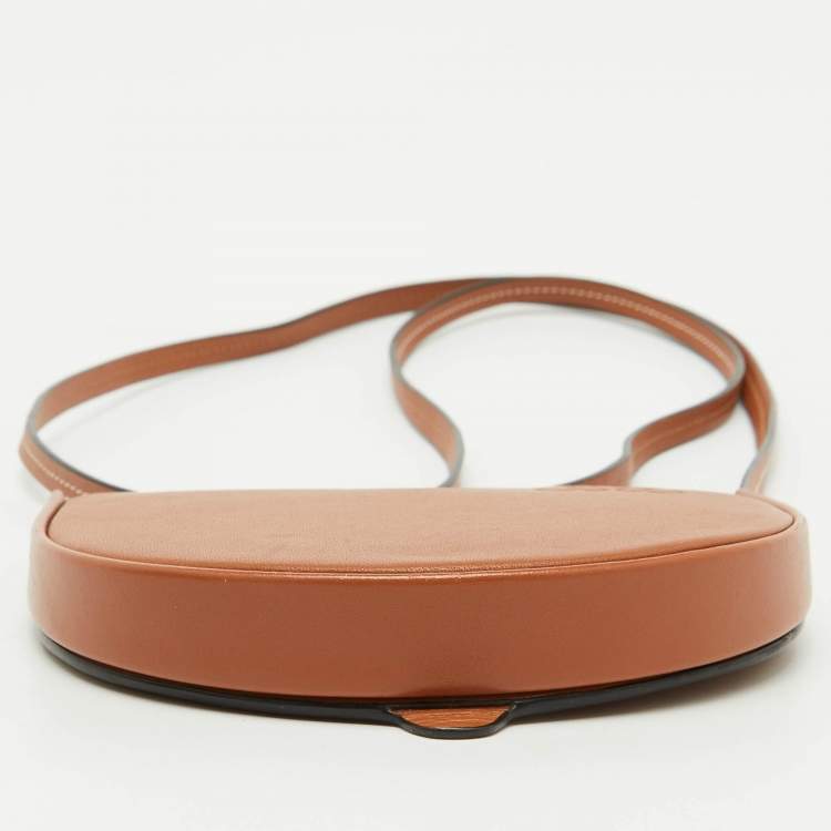 Pre Owned Loewe Brown Leather Small Heel Crossbody Bag