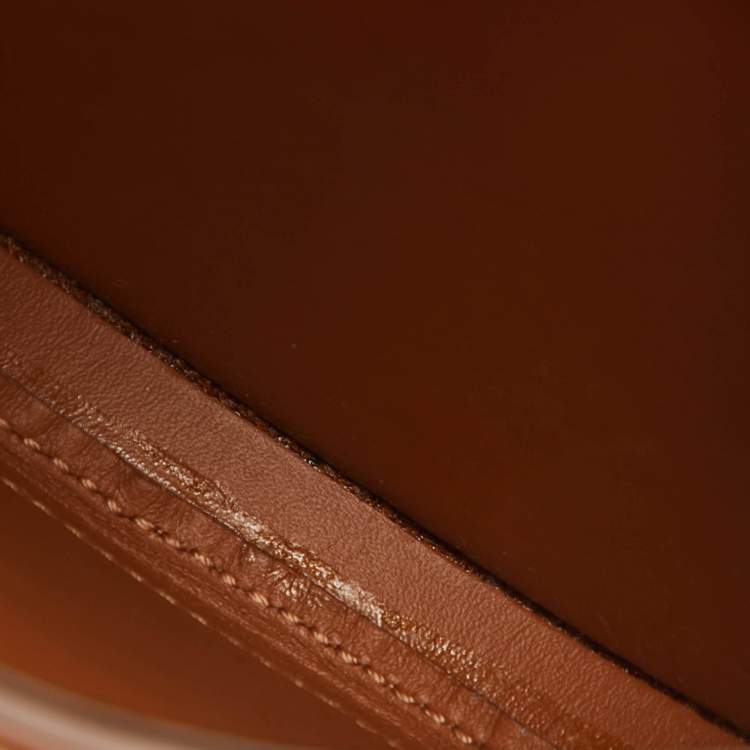 Pre Owned Loewe Brown Leather Small Heel Crossbody Bag