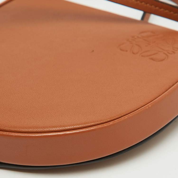 Pre Owned Loewe Brown Leather Small Heel Crossbody Bag
