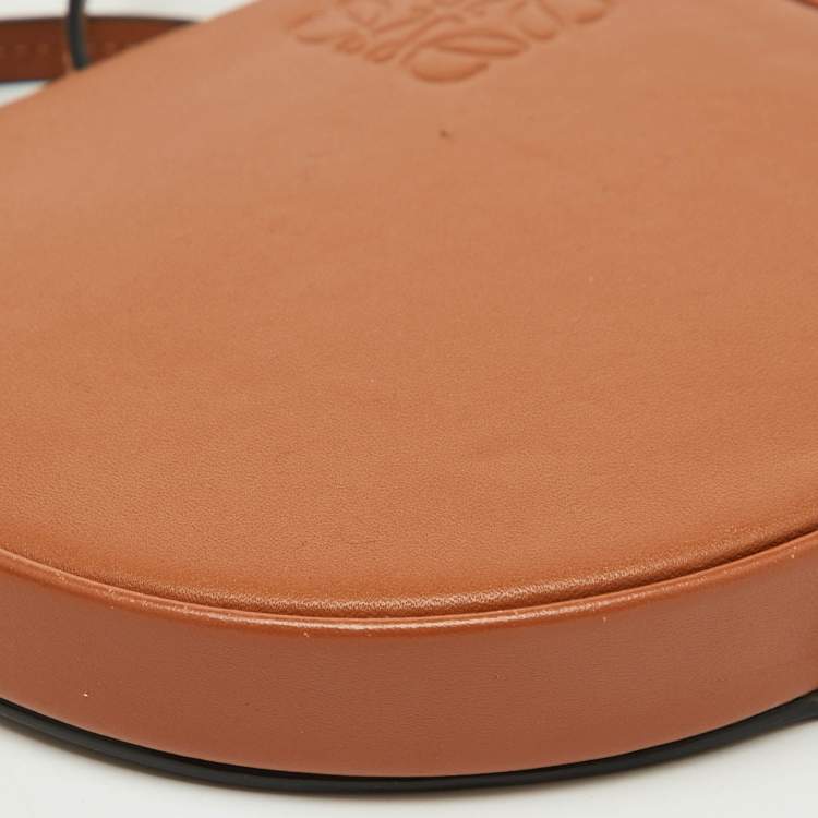 Pre Owned Loewe Brown Leather Small Heel Crossbody Bag
