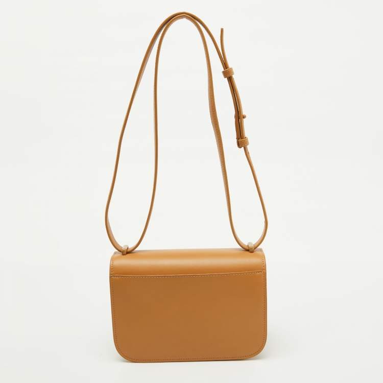 مملوكة مسبقًا Loewe Light Brown Leather Goya Logo Flap Shoulder Bag