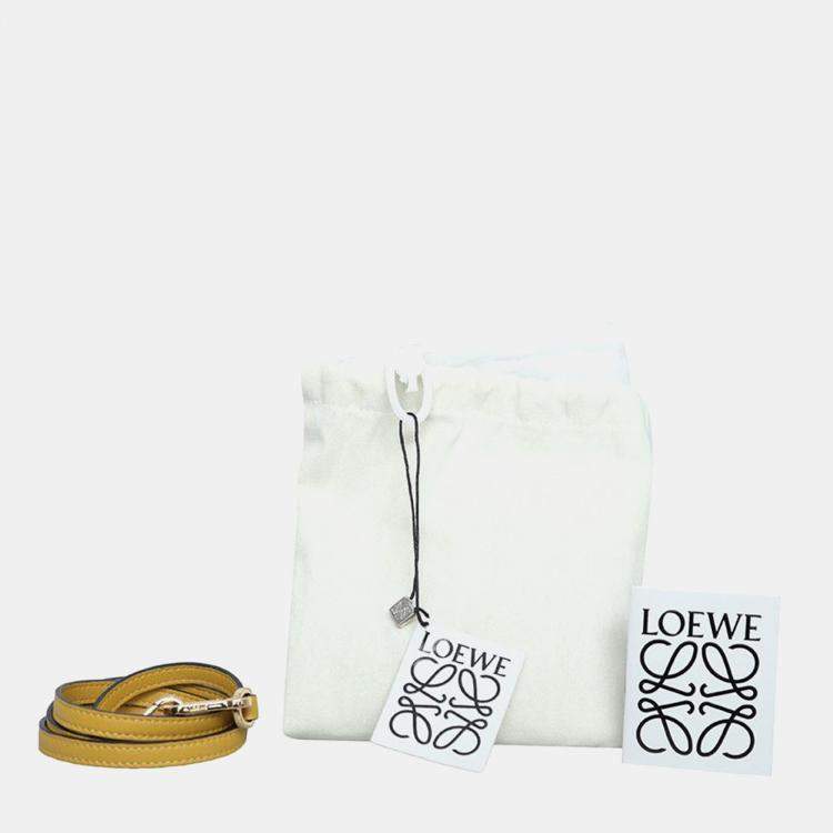 Pre Owned Loewe Mustard Leather Mini Puzzle Bag