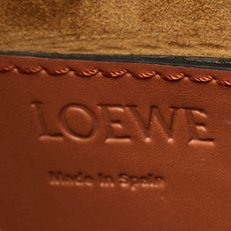 Pre Owned Loewe Brown Leather Bamboo Bucket Bag