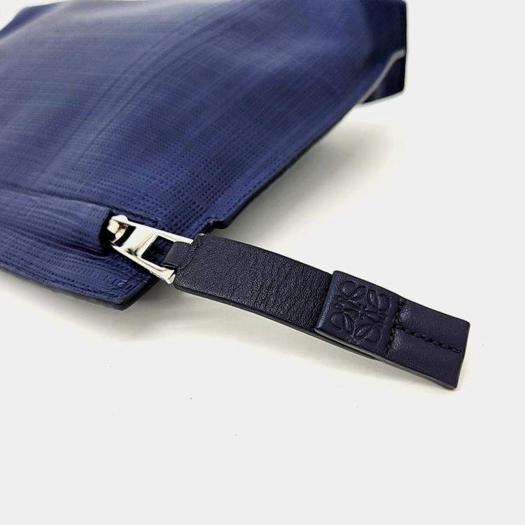 Pre Owned Loewe Blue Leather clutch
