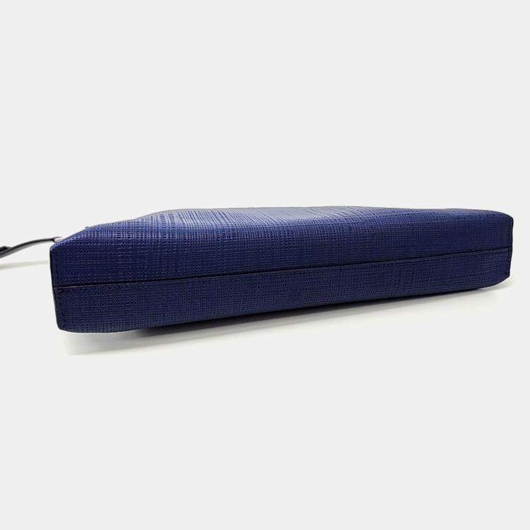 Pre Owned Loewe Blue Leather clutch