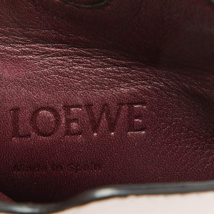 Pre Owned Loewe Rose Pink/Tan Leather Gate Pocket Bag