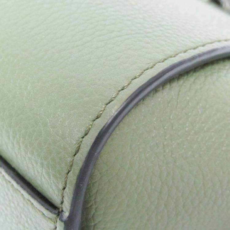 Pre Owned Loewe Green Leather Hammock Drawstring Mini Shoulder Bag