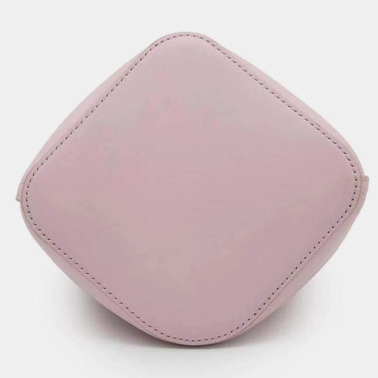 Pre Owned Loewe Pink Leather Size Mini Pebble Bucket Bag