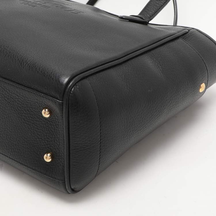 Pre Owned Loewe Black Leather Heritage Shopper Tote
