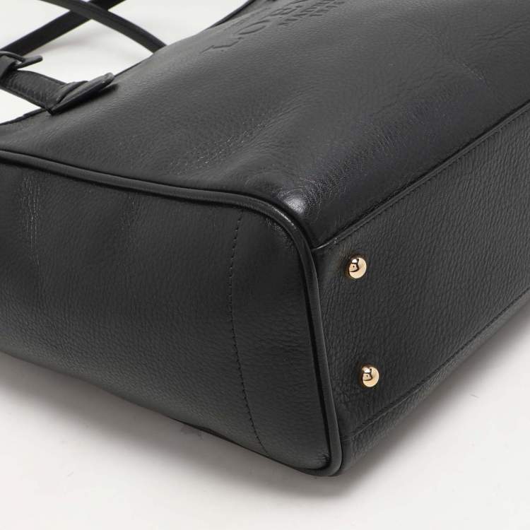 Pre Owned Loewe Black Leather Heritage Shopper Tote