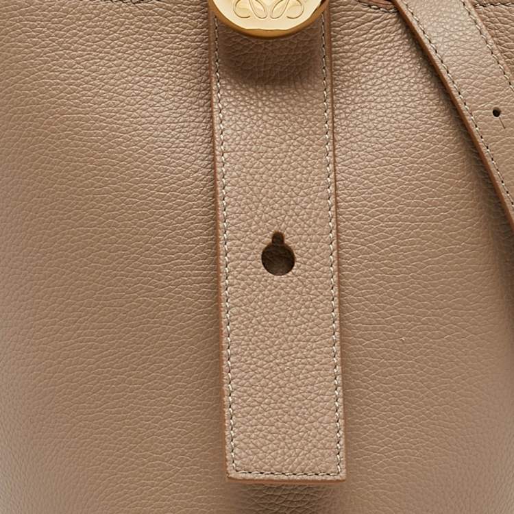 Pre Owned Loewe Beige Leather Mini Bucket Bag