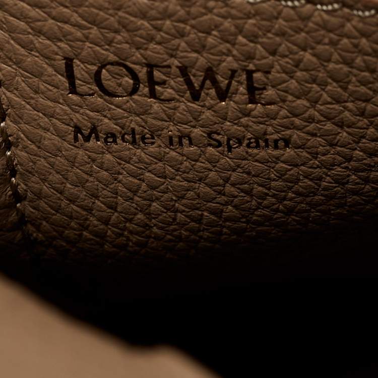 Pre Owned Loewe Beige Leather Mini Bucket Bag