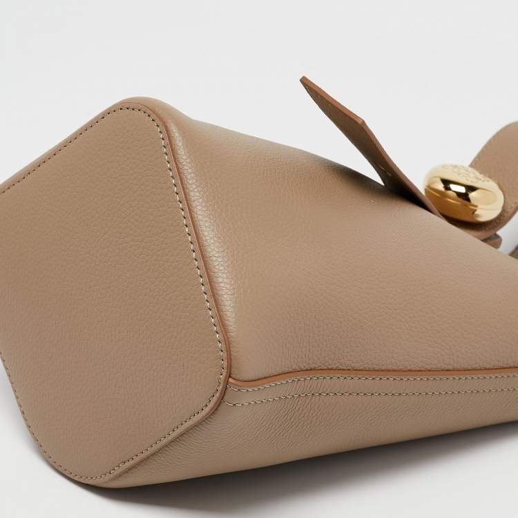 Pre Owned Loewe Beige Leather Mini Bucket Bag
