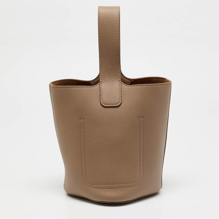 Pre Owned Loewe Beige Leather Mini Bucket Bag