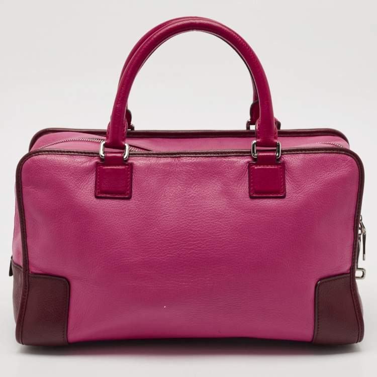 Pre Owned Loewe Tricolor Leather Amazona 36 Satchel
