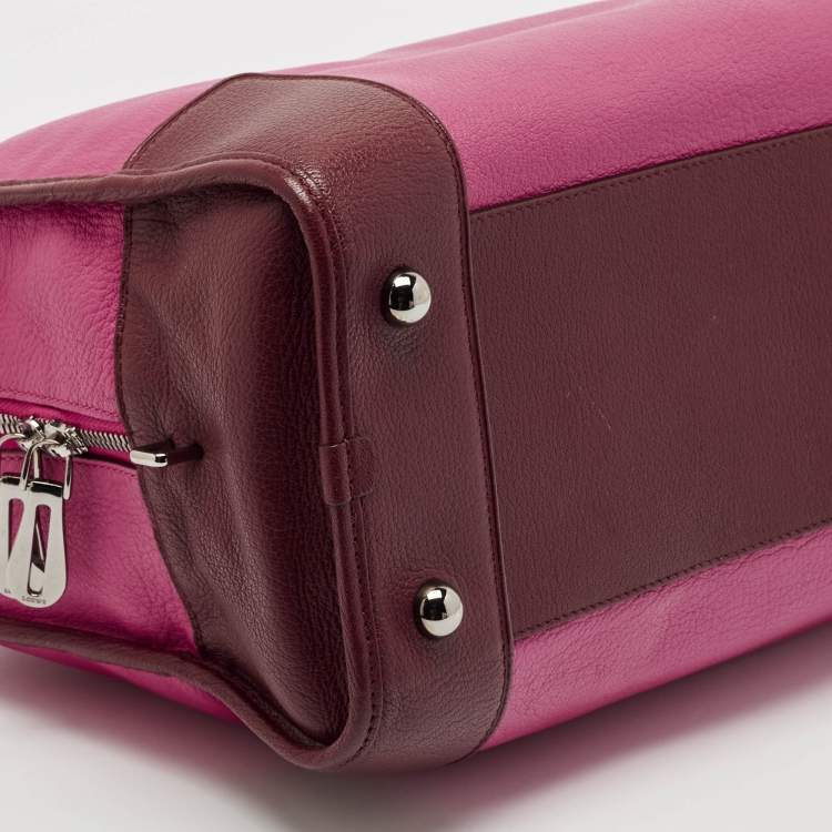 Pre Owned Loewe Tricolor Leather Amazona 36 Satchel