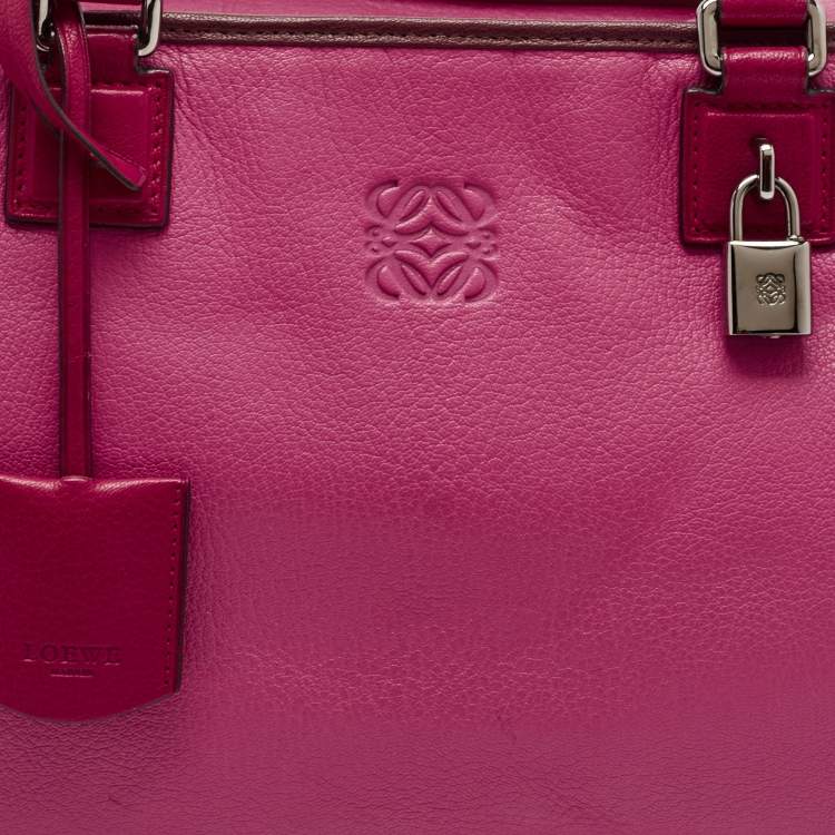 Pre Owned Loewe Tricolor Leather Amazona 36 Satchel