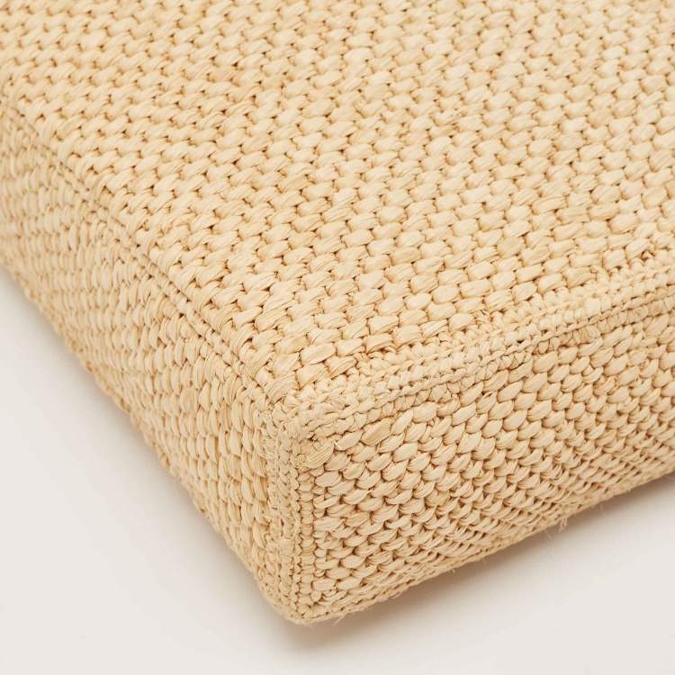 مملوكة مسبقًا Loewe Beige/Brown Raffia and Leather Standard A4 Tote