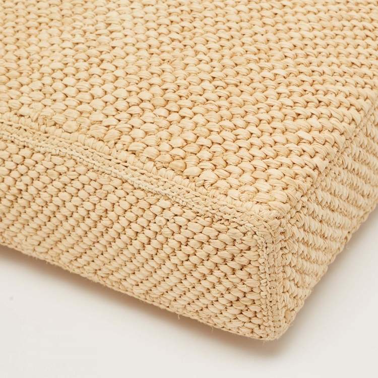 مملوكة مسبقًا Loewe Beige/Brown Raffia and Leather Standard A4 Tote