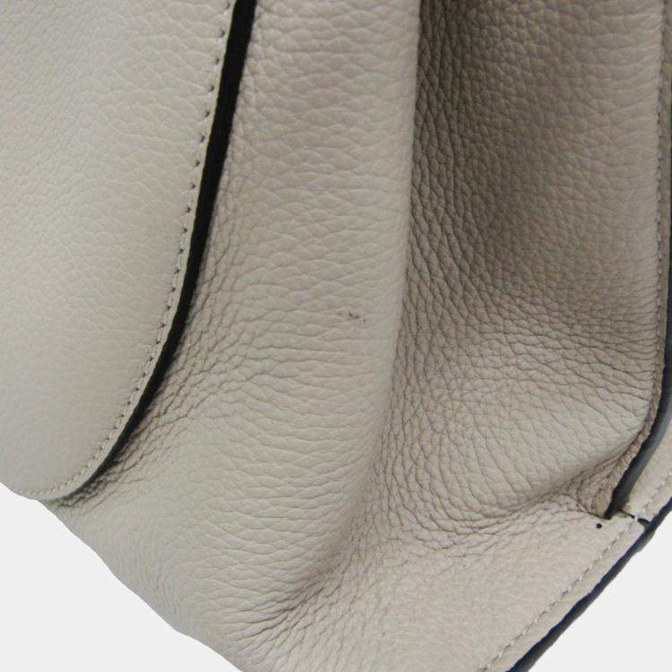 Pre Owned Loewe Light Beige Gate Leather Mini Top Handle Bag